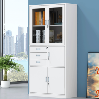 沃盛 办公文件柜 铁皮柜资料柜储物柜偏三斗内保险柜器械柜加厚款1850*850*390