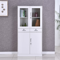 沃盛 办公文件柜 铁皮柜资料柜储物柜中二斗器械柜加厚款1800*850*390