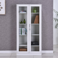 沃盛 办公文件柜 铁皮柜资料柜储物柜通体玻璃器械柜加厚款1800*850*390