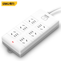 得力(deli)T820650延长线插座6组5米PE袋装