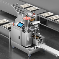 乐创(lecon) 包饺子机130全自动商用仿手工捏合水饺馄饨定量供料成型饭店食堂厨房包饺子机器