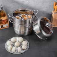 德铂(Debo)蒸锅304不锈钢32cm电磁炉燃气炉通用DEP-575