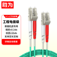 胜为(shengwei)FOC-1030电信级LC-LC多模双工卡扣3米OM350/125湖水蓝