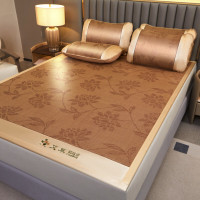 约克罗兰 夏季凉席印尼经典藤席三件套 清凉席子枕套YKX4501 宽边艾草-水中花 150*200cm