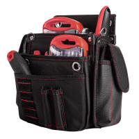 得力(deli)DL5865腰带工具包防水涤纶布包25*11*25cm