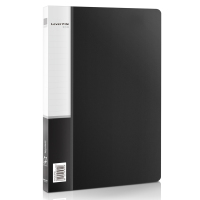 得力P05301-实用文件A4单强力夹+插袋(黑色)(个) 5件起售