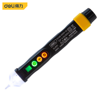 得力(deli) 带照明智能测电笔非接触式多功能测电笔感应电笔验电笔断点测试可测12/48-1000V DL8011