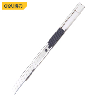 得力(deli) DL007 金属自锁小号美工刀裁纸刀(9mm) 10把/件