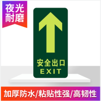水龙珠 疏散标示指示牌 夜光通道疏散逃生紧急标志地贴 直行/右拐/左拐可选 5张/包