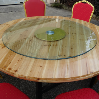 沃盛 餐桌转盘酒店饭店钢化玻璃旋转玻璃转盘 1.2m