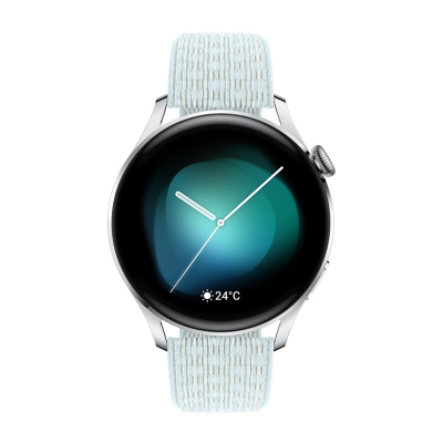 华为(HUAWEI) 智能手表 Watch3 时尚 灰蓝尼龙表带