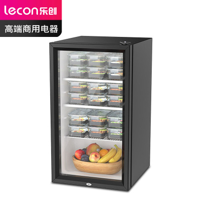 乐创(lecon)商用食品留样柜110L饮料冷柜 台式家用商用冷藏保鲜展示柜