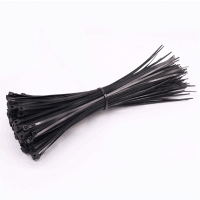 ZXZE 自锁式尼龙扎带 HL-5×300mm 卡扣捆绑扎线带 黑白色电线固定座 捆绑理束线带