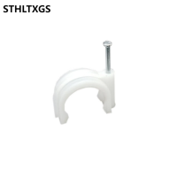 钢钉线卡 4mm(100粒/包)100包起订 电线固定线卡管卡水泥墙钉圆形网线钉子 理线器卡扣卡钉