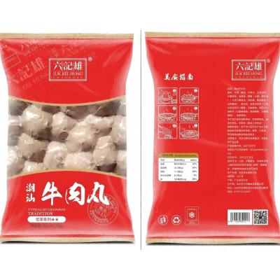 六記雄(LUK KEE HUNG) 正宗潮汕手打牛肉丸(优享)4*250g