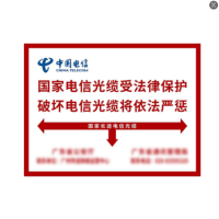 STHLTXGS 长途干线警示宣传牌400*600mm定制备注 适用线路标识警示