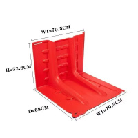 STHLTXGS ABS材质挡水板组合式可拆卸L型红色挡水板(高52.8CM)