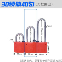 STHLTXGS 塑钢挂锁-30锁体40勾(10把锁配一把钥匙)
