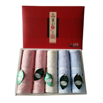 洁丽雅 简棉毛巾五条装 RBL-7497-5 颜色随机 计量单位:盒