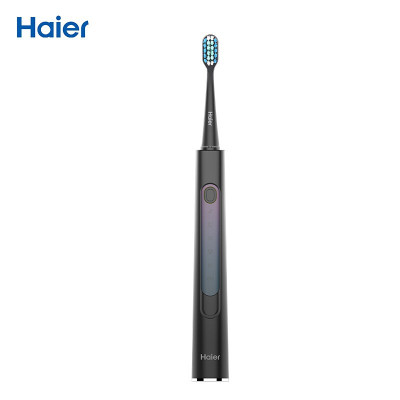 海尔 HB551-06 璀璨黑 电动牙刷成人男女生情侣款充电式声波震动智能牙刷标配2刷头细软刷毛