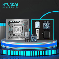 HYUNDAI机甲风全金属系列套装(剃须刀+蓝牙耳机+便携包)YT1001