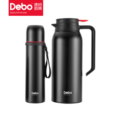 德铂(Debo)皮尔森杯壶套装(1500ml+500ml)DEP-662 黑色