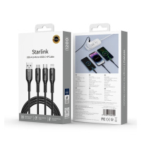 领臣一拖三数据线 Wi-C046E 黑色