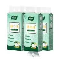 心相印4DTD320(提装)心相印商务墨绿三层压花悬挂抽取式面巾纸(4提)不含挂钩抽纸