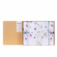 HOYO 布艺印河马樱花礼盒毛浴三件套7356