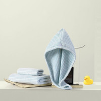 水星家纺 SGRDH享浴·茶氨酸抗菌干发帽毛浴巾组合-X03