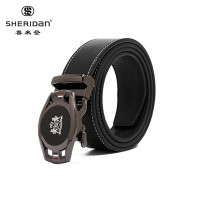 SHERIDAN喜来登男士商务休闲头层牛皮自动扣皮带NL190358S