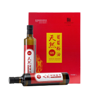 诺来一级冷榨天然葡萄籽油500ml*2礼盒装