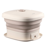 尚朋堂足浴按摩器家用泡脚桶可拆按摩盘菌足浴盆 S-ZY40HF(可折叠)伊斯顿棕色