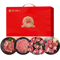 鲜禾鲜 牛羊搭组合礼盒A款 2000g