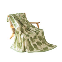 红蜻蜓云丝绒盖毯-杏运倾绕HQT-TZ7105 150*200cm