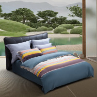 水星家纺 全棉抗菌四件套——左岸拾光123005