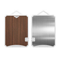 帝伯朗巧厨系列-翻转邂逅乌檀木不锈钢多用双面 砧板DBL-WTMCB02