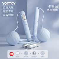 YOTTOY 双霍尔智能负重跳绳(负重+两用)、提壶哑铃6kg、超慢跑指压板圆形磁石指压板-55cm
