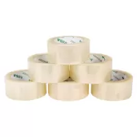 晨光(M&G)普透型透明封箱胶带米黄色胶带粘性好 普透胶带48mm*150y AJD97330 6卷/筒
