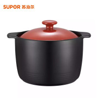 苏泊尔(SUPOR)砂锅陶瓷煲燃气明火专用瓦罐汤煲TB60Q1樱红6L