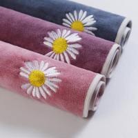 爱竹人 雏菊图案毛巾超细纤维 单条装粉色袋