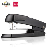 得力(deli)50页金属厚层订书机/订书器 弹出式钉道 2个装 黑色0416