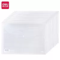 得力(deli)10只/包A4加厚透明文件袋 按扣档案袋 20个装 5502