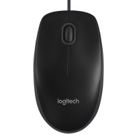 罗技(logitech)B100 企业版 鼠标 有线鼠标 办公鼠标 对称鼠标 黑色