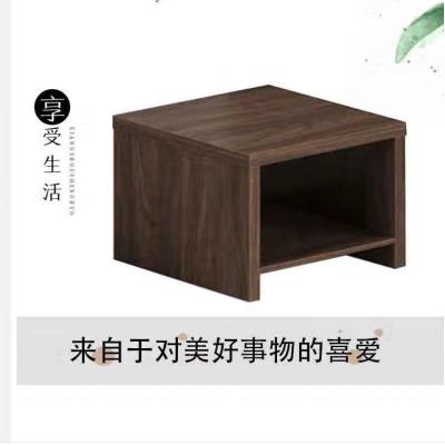 企普 60*60cm 茶几 黑胡桃色 实木颗粒板