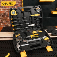 得力(deli)家用多功能五金工具箱套装手动工具组套电工维修家用27件 DL5963