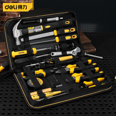 得力(deli) 电讯工具组套 23件专业电工检修维修手动工具套装DL1023E