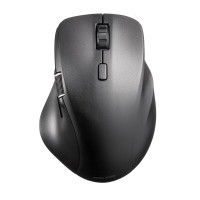 山业 400-MABT191人体工学蓝牙鼠标 蓝牙5.2 双滚轮 侧面滚轮横向翻页 6按键充电式 黑色