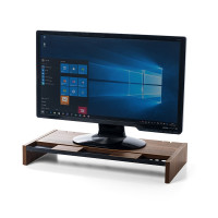 山业 笔记本电脑增高架 显示器支架底座 键盘鼠标桌面收纳 办公置物架 MR-C1 M 棕色 55cm
