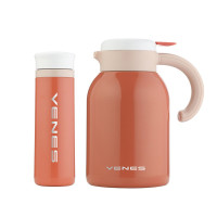 菲驰 VENES 品优家享保温壶/杯套装FC214T(壶*1*1500ML 保温杯*1*360ML)赤茶色